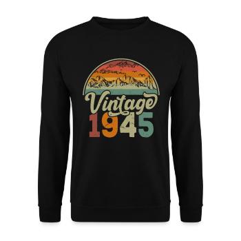 Vintage 1945 - Unisex Sweatshirt - black - Front - Alina (178cm) & Michal (187cm)