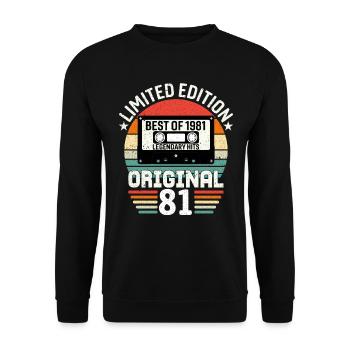 Édition Limitée Du Meilleur De L'original De 1981 - Sweat-shirt Unisexe - noir - Devant - Alina (178cm) & Michal (187cm)