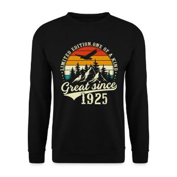 Unique in its kind since 1925 - Unisex Sweatshirt - black - Front - Alina (178cm) & Michal (187cm)