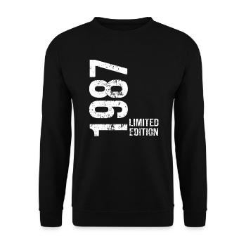 1987 Limitierte Auflage - Unisex Pullover - Schwarz - Vorne - Alina (178cm) & Michal (187cm)