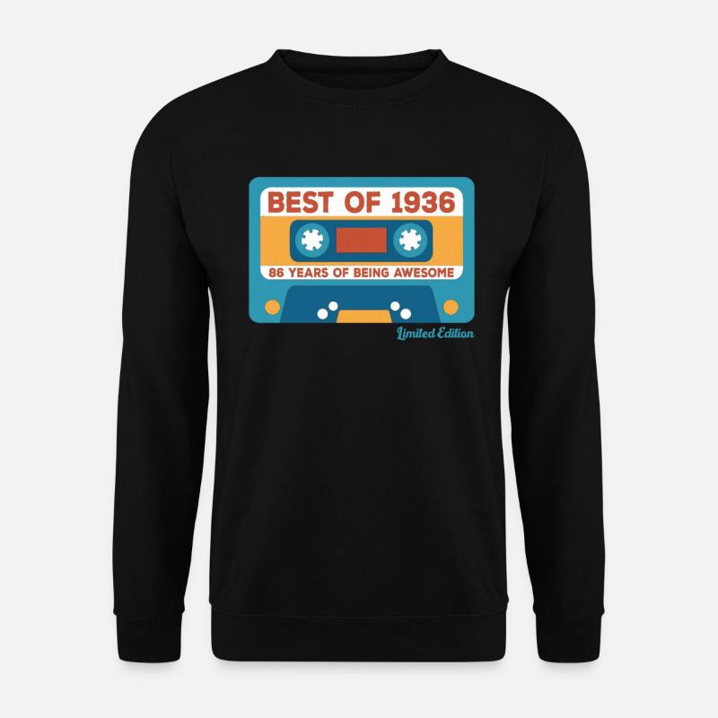 1936 Vintage Vintage Retro Geburtstagsgeschenk - Unisex Pullover - Schwarz