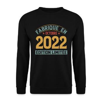 Hergestellt im Oktober 2022 limitierte Auflage - Unisex Pullover - Schwarz - Vorne - Alina (178cm) & Michal (187cm)