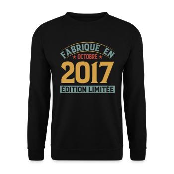 Fabriqué En Octobre 2017 Édition Limitée - Sweat-shirt Unisexe - noir - Devant - Alina (178cm) & Michal (187cm)