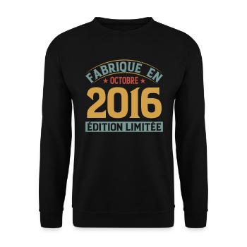 Fabriqué En Octobre 2016 Édition Limitée - Sweat-shirt Unisexe - noir - Devant - Alina (178cm) & Michal (187cm)