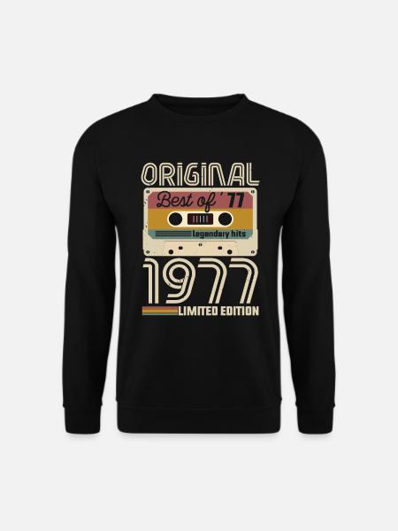 Vintage Geburtstag Original Geschenkidee 1977 - Unisex Pullover - Schwarz