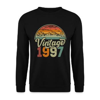 Vintage 1997 - Sweat-shirt Unisexe - noir - Devant - Alina (178cm) & Michal (187cm)