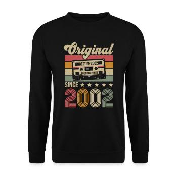 Vintage Geburtstag Original Geschenkidee 2002 - Unisex Pullover - Schwarz - Vorne - Alina (178cm) & Michal (187cm)