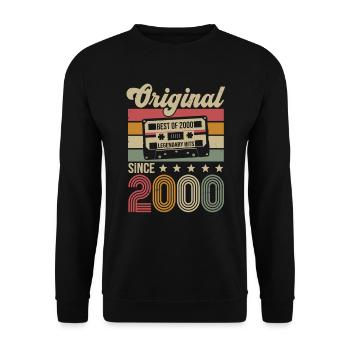 Vintage Geburtstag Original Geschenkidee 2000 - Unisex Pullover - Schwarz - Vorne - Alina (178cm) & Michal (187cm)