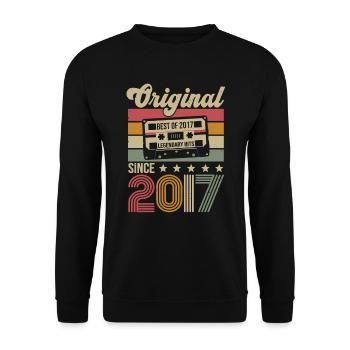 Vintage Geburtstag Original Geschenkidee 2017 - Unisex Pullover - Schwarz - Vorne - Alina (178cm) & Michal (187cm)