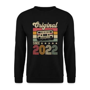 Vintage Geburtstag Original Geschenkidee 2022 - Unisex Pullover - Schwarz - Vorne - Alina (178cm) & Michal (187cm)