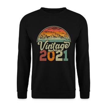 Vintage 2021 - Sweat-shirt Unisexe - noir - Devant - Alina (178cm) & Michal (187cm)