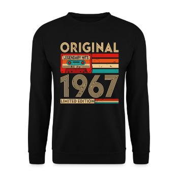 Original legendäre Hits Das Beste von 1967 - Unisex Pullover - Schwarz - Vorne - Alina (178cm) & Michal (187cm)
