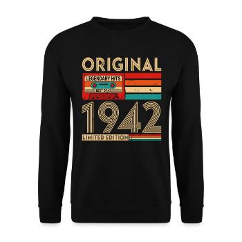 Legendäre Original-Hits Das Beste von 1942 - Unisex Pullover - Schwarz - Vorne - Alina (178cm) & Michal (187cm)