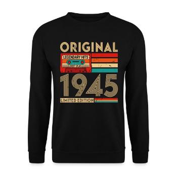Original legendäre Hits Das Beste von 1945 - Unisex Pullover - Schwarz - Vorne - Alina (178cm) & Michal (187cm)