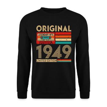 Original legendäre Hits Das Beste von 1949 - Unisex Pullover - Schwarz - Vorne - Alina (178cm) & Michal (187cm)