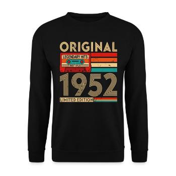 Original legendäre Hits Best of 1952 - Unisex Pullover - Schwarz - Vorne - Alina (178cm) & Michal (187cm)