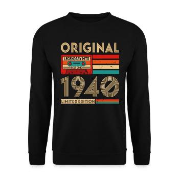 Original legendäre Hits Das Beste von 1940 - Unisex Pullover - Schwarz - Vorne - Alina (178cm) & Michal (187cm)