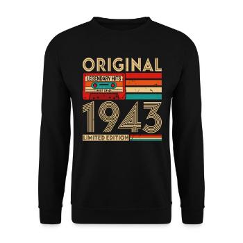 Original legendäre Hits Das Beste von 1943 - Unisex Pullover - Schwarz - Vorne - Alina (178cm) & Michal (187cm)