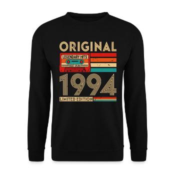 Original legendäre Hits Das Beste von 1994 - Unisex Pullover - Schwarz - Vorne - Alina (178cm) & Michal (187cm)