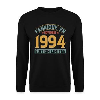 Fabriqué En Novembre 1994 Édition Limitée - Sweat-shirt Unisexe - noir - Devant - Alina (178cm) & Michal (187cm)