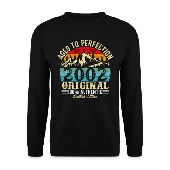 Perfekt gealtert 2002 Original - Unisex Pullover - Schwarz - Vorne - Alina (178cm) & Michal (187cm)