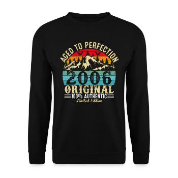 Perfekt gealtert 2006 Original - Unisex Pullover - Schwarz - Vorne - Alina (178cm) & Michal (187cm)