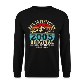Perfekt gealtert 2005 Original - Unisex Pullover - Schwarz - Vorne - Alina (178cm) & Michal (187cm)