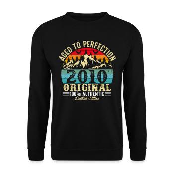 Zur Perfektion gealtert 2010 Original - Unisex Pullover - Schwarz - Vorne - Alina (178cm) & Michal (187cm)
