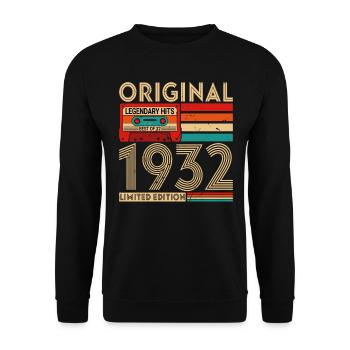 Original legendäre Hits Das Beste von 1932 - Unisex Pullover - Schwarz - Vorne - Alina (178cm) & Michal (187cm)