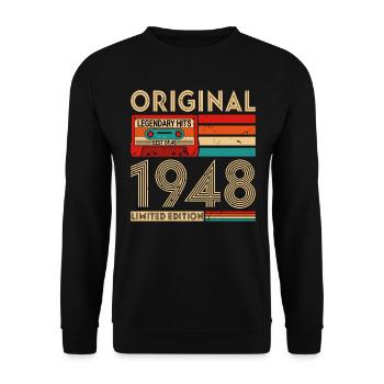 Original legendäre Hits Das Beste von 1948 - Unisex Pullover - Schwarz - Vorne - Alina (178cm) & Michal (187cm)
