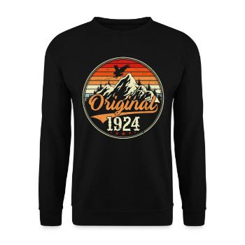 Original 1924 - Sweat-shirt Unisexe - noir - Devant - Alina (178cm) & Michal (187cm)