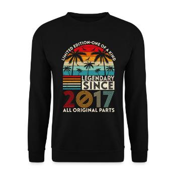 Légendaire Depuis 2017 Toutes Les Pièces D'origine - Sweat-shirt Unisexe - noir - Devant - Alina (178cm) & Michal (187cm)