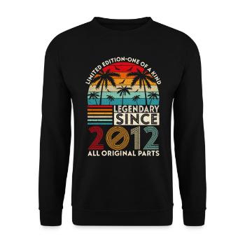 Legendary since 2012 all original parts - Unisex Sweatshirt - black - Front - Alina (178cm) & Michal (187cm)