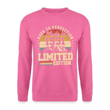 Perfekt gealtert Hergestellt 1931 - Unisex Pullover - Pink - Vorne