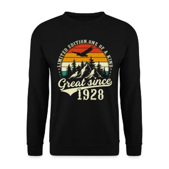 Unique En Son Genre Depuis 1928 - Sweat-shirt Unisexe - noir - Devant - Alina (178cm) & Michal (187cm)