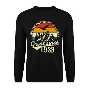 Unique En Son Genre Depuis 1933 - Sweat-shirt Unisexe - noir - Devant - Alina (178cm) & Michal (187cm)
