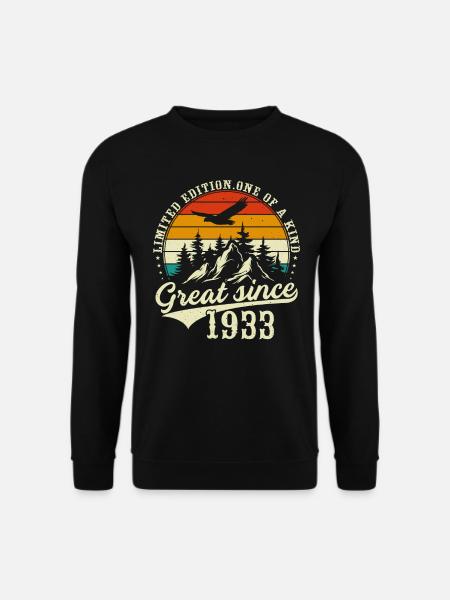 Einzigartig seit 1933 - Unisex Pullover - Schwarz