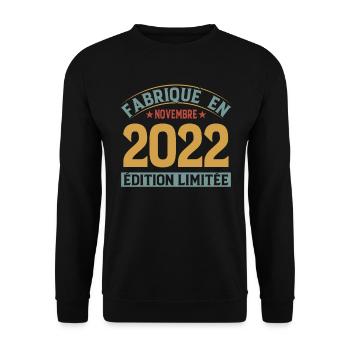 Fabriqué En Novembre 2022 Édition Limitée - Sweat-shirt Unisexe - noir - Devant - Alina (178cm) & Michal (187cm)