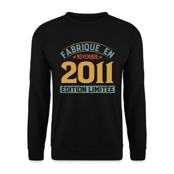 Fabriqué En Novembre 2011 Édition Limitée - Sweat-shirt Unisexe - noir - Devant - Alina (178cm) & Michal (187cm)
