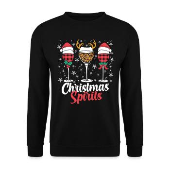 Weihnachtsstimmung - Unisex Pullover - Schwarz - Vorne - Alina (178cm) & Michal (187cm)