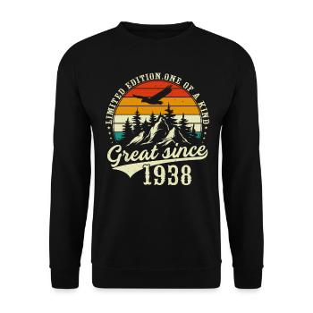 Unique En Son Genre Depuis 1938 - Sweat-shirt Unisexe - noir - Devant - Alina (178cm) & Michal (187cm)