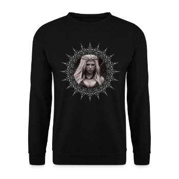 Shield Maiden Viking Warrior Moyen Âge - Sweat-shirt Unisexe - noir - Devant - Alina (178cm) & Michal (187cm)
