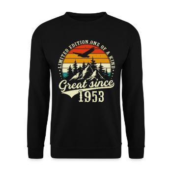 Unique En Son Genre Depuis 1953 - Sweat-shirt Unisexe - noir - Devant - Alina (178cm) & Michal (187cm)