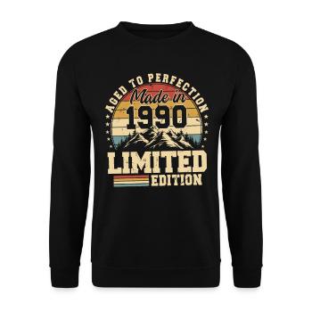 Einzigartig seit 1990 - Unisex Pullover - Schwarz - Vorne - Alina (178cm) & Michal (187cm)