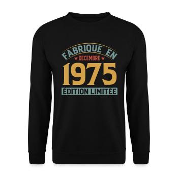 Fabriqué En Décembre 1975 Édition Limitée - Sweat-shirt Unisexe - noir - Devant - Alina (178cm) & Michal (187cm)