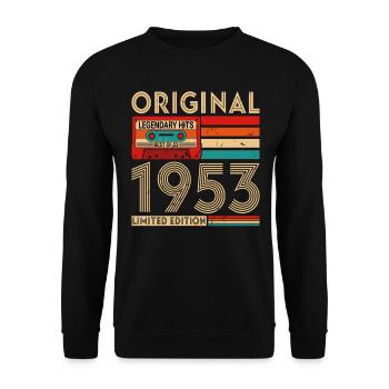 Original legendary hits The best of 1953 - Unisex Sweatshirt - black - Front - Alina (178cm) & Michal (187cm)