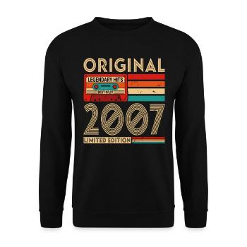 Original legendäre Hits Best of 2007 - Unisex Pullover - Schwarz - Vorne - Alina (178cm) & Michal (187cm)