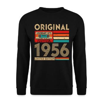 Original legendäre Hits Best of 1956 - Unisex Pullover - Schwarz - Vorne - Alina (178cm) & Michal (187cm)