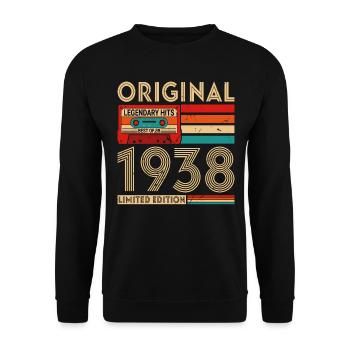 Original legendäre Hits Best of 1938 - Unisex Pullover - Schwarz - Vorne - Alina (178cm) & Michal (187cm)