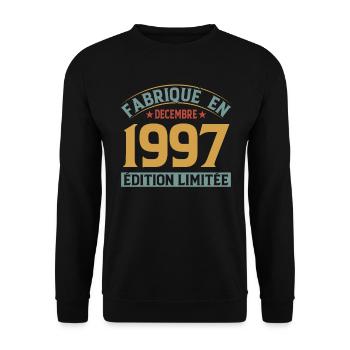 Fabriqué En Décembre 1997 Édition Limitée - Sweat-shirt Unisexe - noir - Devant - Alina (178cm) & Michal (187cm)